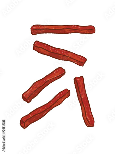 Rectangle sliced chewy pork jerky