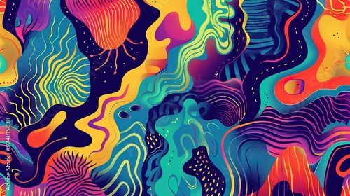 colourful pattern wallpaper