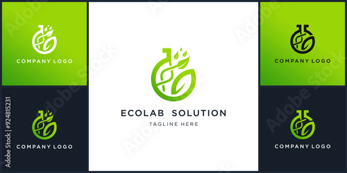 Vector of ecolab solution logo design template, can be used in various media easily, editable photo