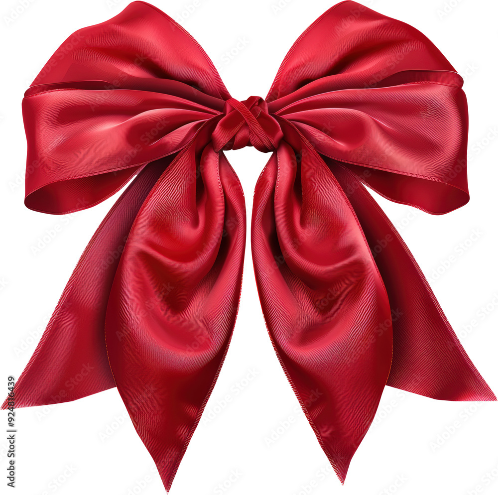 A festive red satin bow, perfect for adding a touch of elegance to any occasion. A festive red satin bow, perfect for adding a touch of elegance to any occasion.