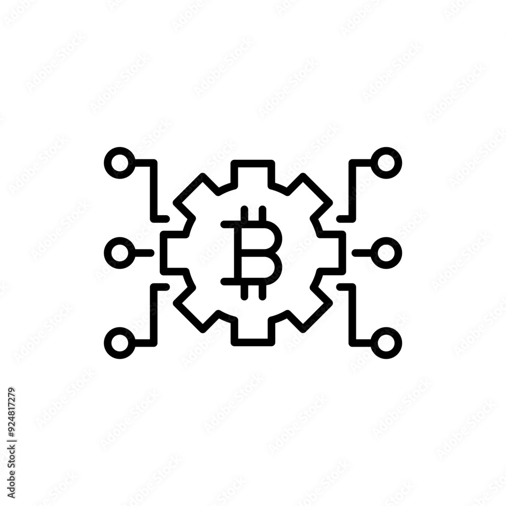 Bitcoin asset outline icons, minimalist vector illustration ,simple transparent graphic element .Isolated on white background Bitcoin asset outline icons, minimalist vector illustration ,simple transparent graphic element .Isolated on white background