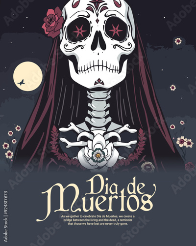 Decorations Mexican Day of the Dead vector sugar skulls Catrina calavera