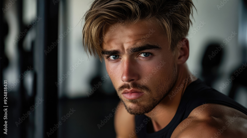Handsome trainer at the gym. Personal trainer portrait Handsome trainer at the gym. Personal trainer portrait