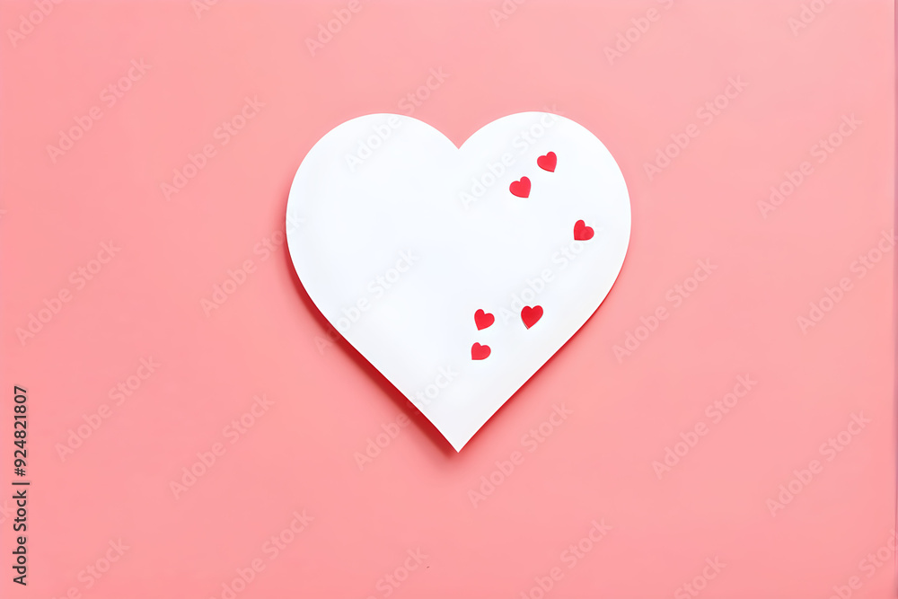 pink heart on a wooden background