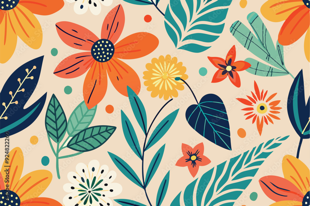 floral seamless pattern with flowers floral seamless pattern with flowers