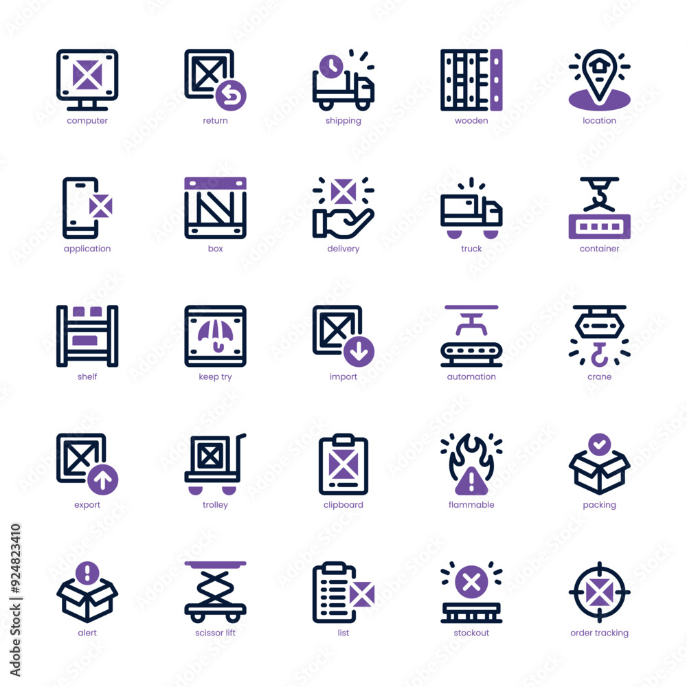 Warehouse icon pack for your website, mobile, presentation, and logo design. Warehouse icon dual tone design. Vector graphics illustration and editable stroke. Warehouse icon pack for your website, mobile, presentation, and logo design. Warehouse icon dual tone design. Vector graphics illustration and editable stroke.