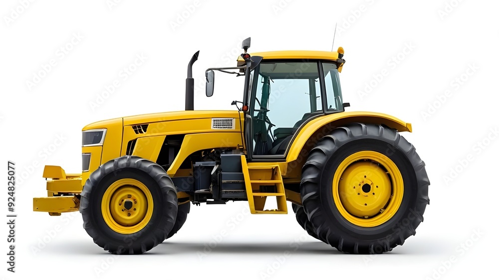 Fototapeta premium Yellow agricultural tractor