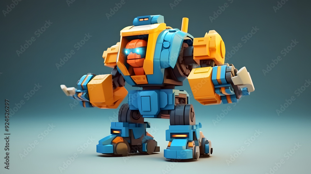 Obraz premium Armored Car robot toy 3d