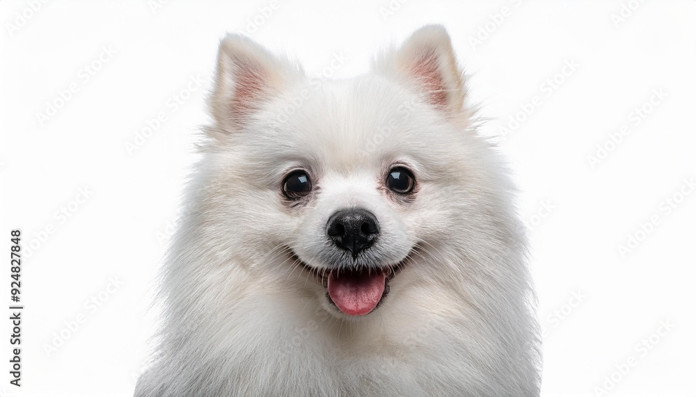 Obraz premium 日本スピッツのポートレート（Japanese Spitz portrait on white background） 