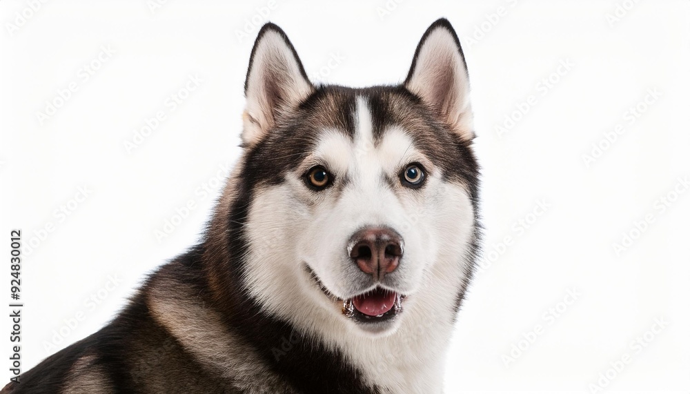 シベリアン・ハスキーのポートレート(Siberian Husky portrait on white background)
シベリアン・ハスキーのポートレート(Siberian Husky portrait on white background)