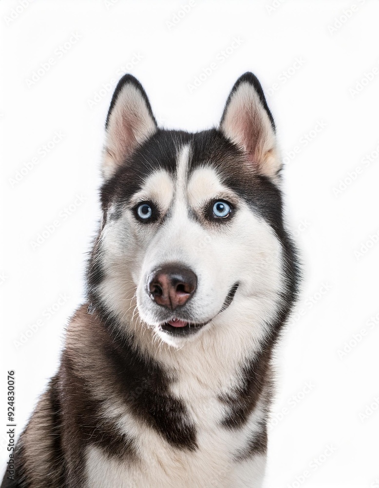 シベリアン・ハスキーのポートレート(Siberian Husky portrait on white background)
シベリアン・ハスキーのポートレート(Siberian Husky portrait on white background)