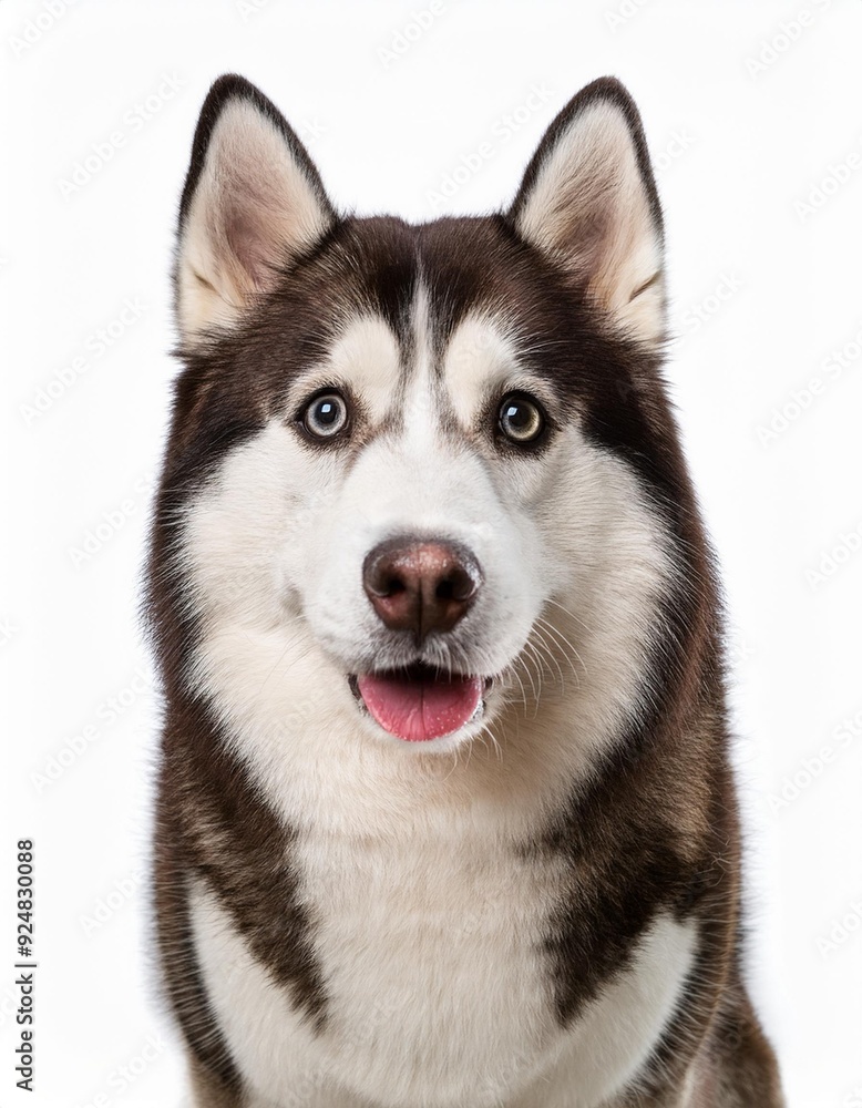 シベリアン・ハスキーのポートレート(Siberian Husky portrait on white background)
シベリアン・ハスキーのポートレート(Siberian Husky portrait on white background)