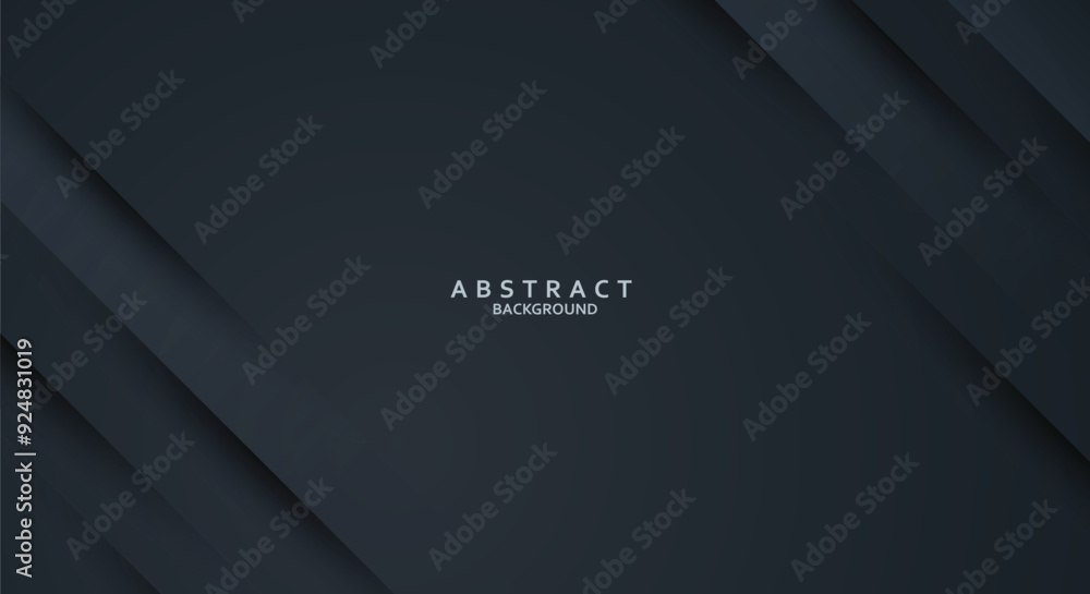 Fototapeta premium Modern 3d black abstract presentation background