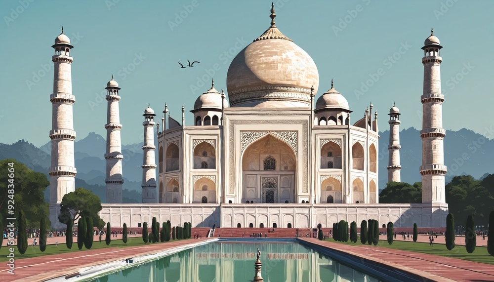 Fototapeta premium Beautiful taj mahal