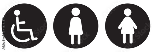 Man and woman icons set. male and female sign and symbol design eps 10