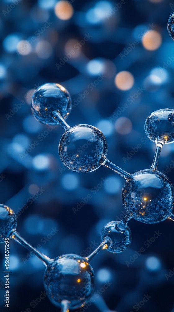 Abstract Molecular Science Background in Blue Tones Abstract Molecular Science Background in Blue Tones