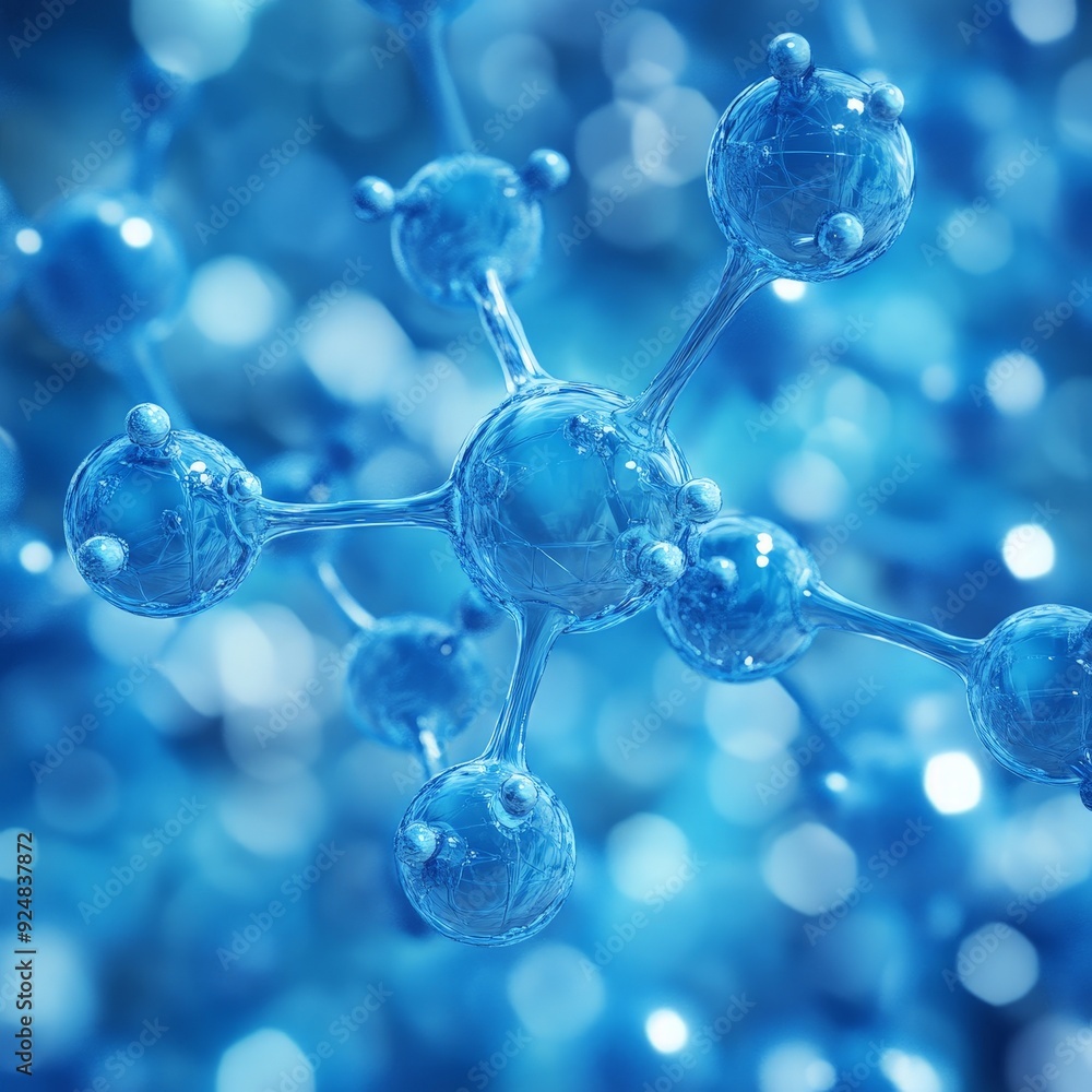 Abstract Molecular Science Background in Blue Tones Abstract Molecular Science Background in Blue Tones