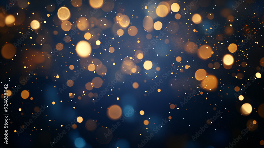 Golden Bokeh Lights Background. Golden Bokeh Lights Background.