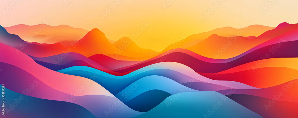 Abstract Colorful Mountains. Abstract Colorful Mountains.