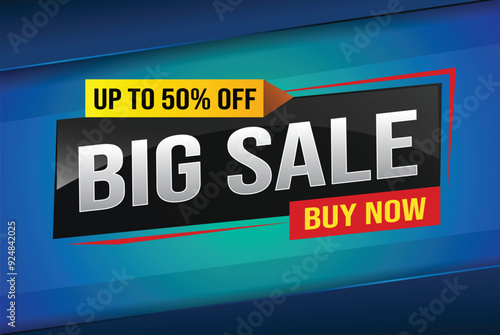 Big sale buy now poster banner graphic design icon logo sign symbol social media website coupon Banner design template for marketing. Special offer promotion retail

