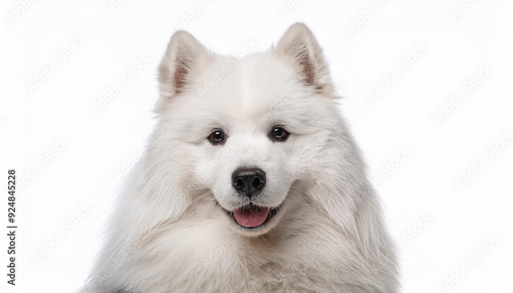 Fototapeta premium サモエドのポートレート(Samoyed portrait on white background)