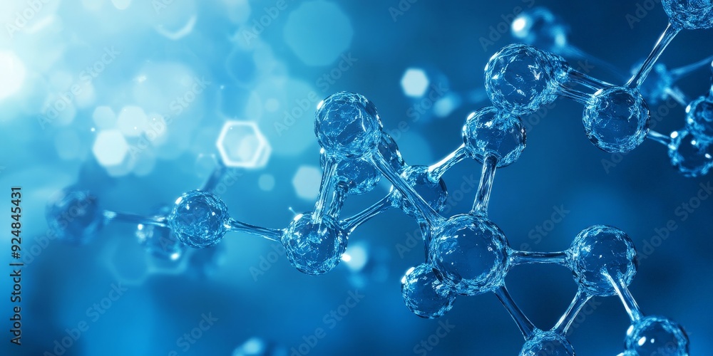 Abstract Molecular Science Background in Blue Tones Abstract Molecular Science Background in Blue Tones