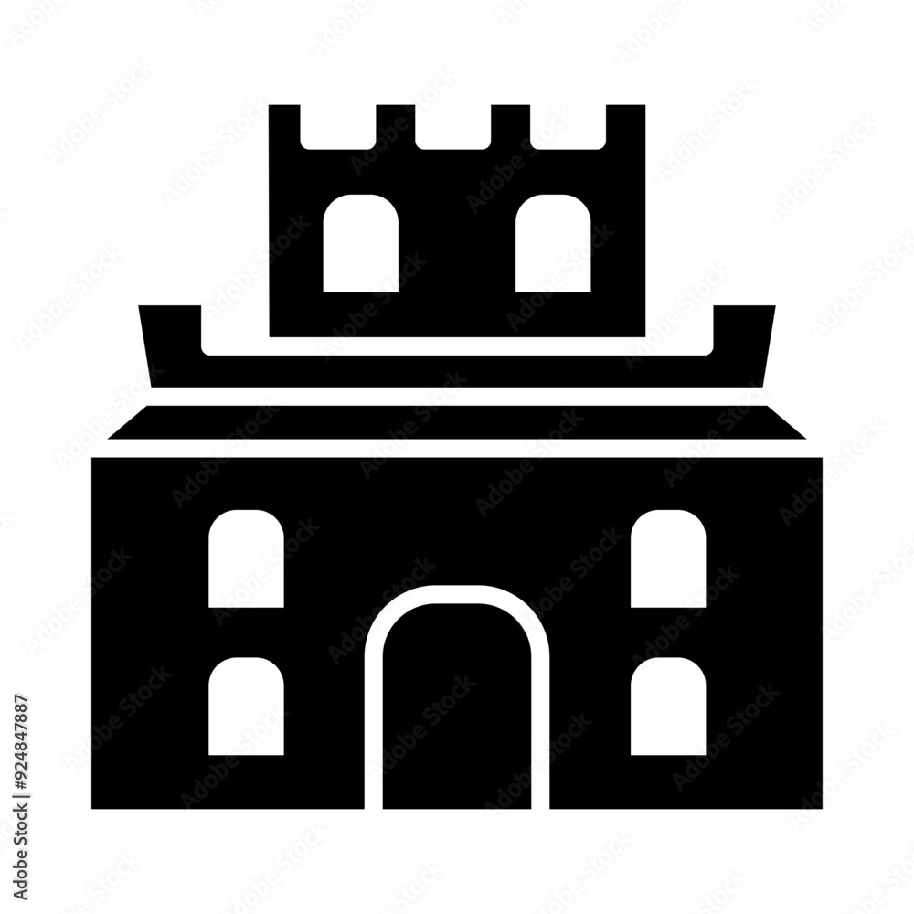 Fototapeta premium Alhambra glyph icon