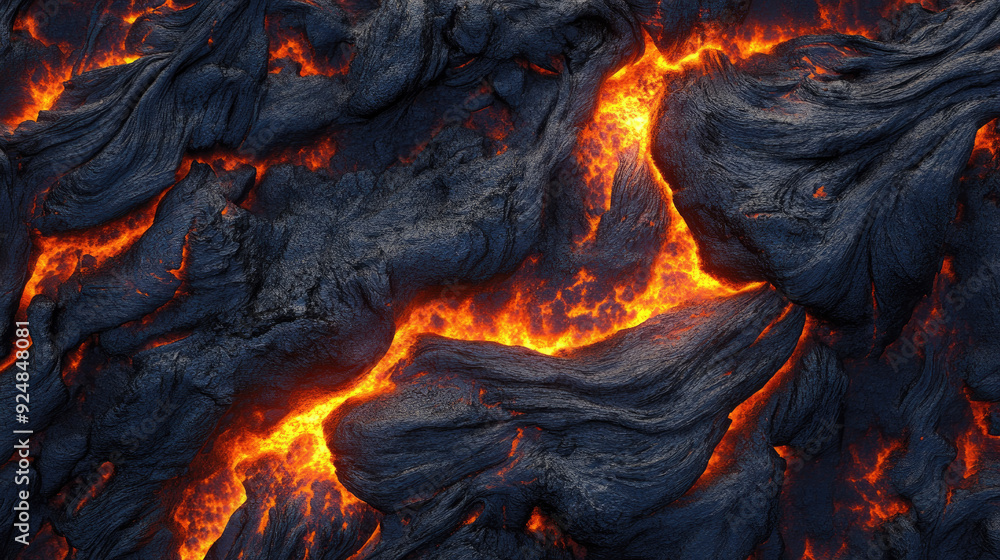 Burning Molten Lava Pattern for Fiery Background Designs Burning Molten Lava Pattern for Fiery Background Designs