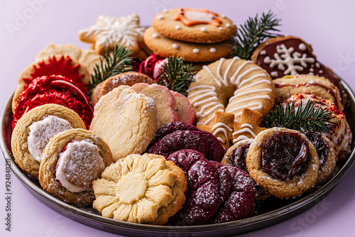 Wallpaper Mural Christmas Cookie Platter: Festive Treats for the Holidays Torontodigital.ca