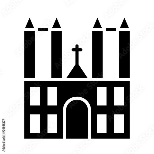 Westminster Abbey glyph icon