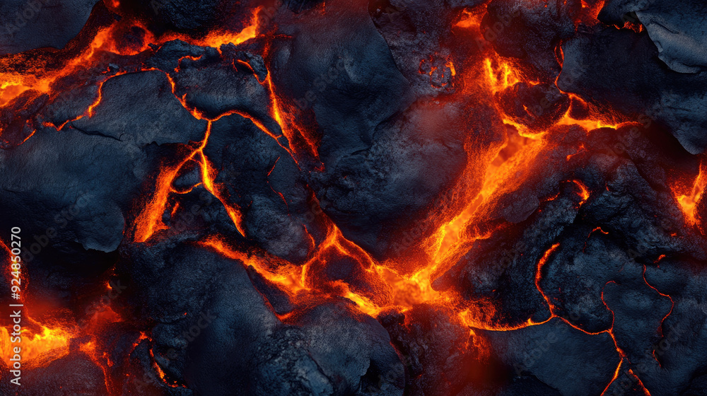 Burning Molten Lava Pattern for Fiery Background Designs Burning Molten Lava Pattern for Fiery Background Designs