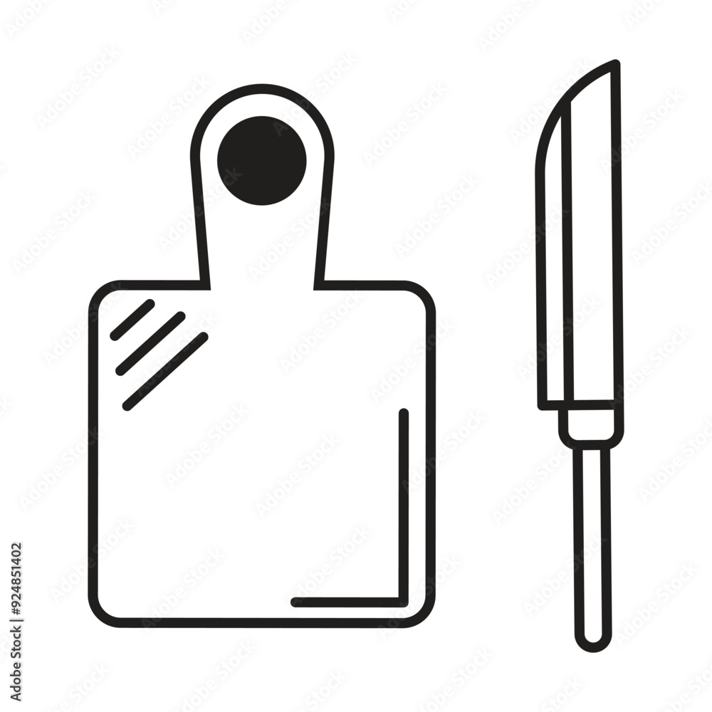 Obraz premium cutting board icon vector on white background