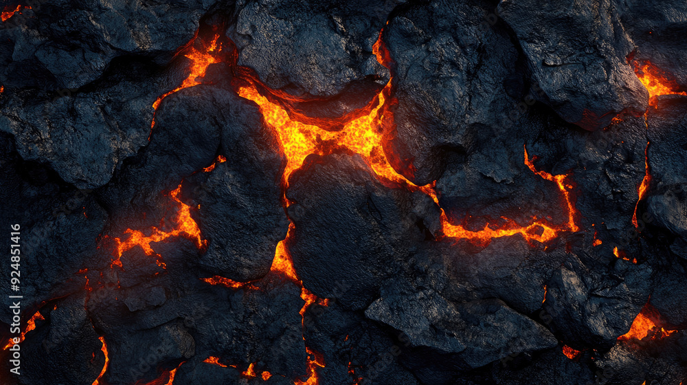 Burning Molten Lava Pattern for Fiery Background Designs Burning Molten Lava Pattern for Fiery Background Designs