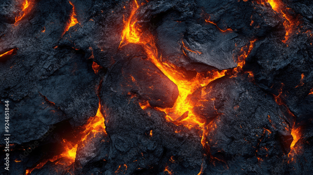Burning Molten Lava Pattern for Fiery Background Designs Burning Molten Lava Pattern for Fiery Background Designs