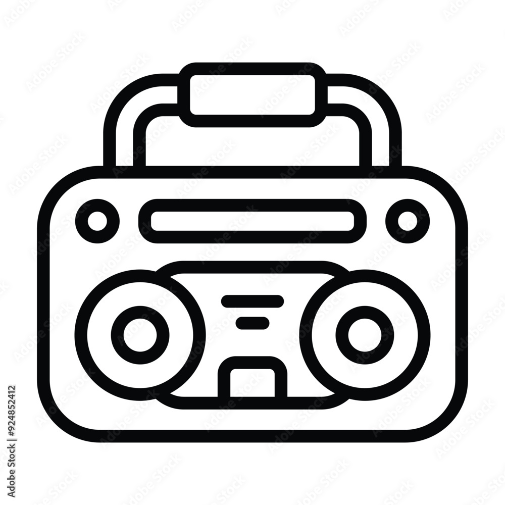 Simple Boombox icon. The icon can be used for websites, print templates, presentation templates, illustrations, etc Simple Boombox icon. The icon can be used for websites, print templates, presentation templates, illustrations, etc