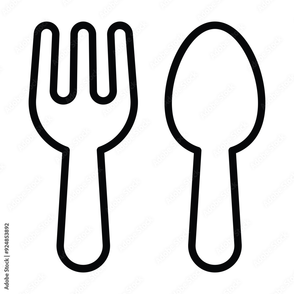 Simple Cutlery icon. The icon can be used for websites, print templates, presentation templates, illustrations, etc Simple Cutlery icon. The icon can be used for websites, print templates, presentation templates, illustrations, etc