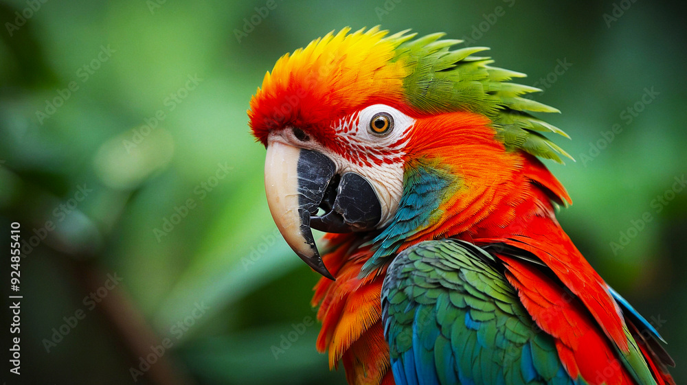 Vibrant Parrot in Tropical Setting Vibrant Parrot in Tropical Setting