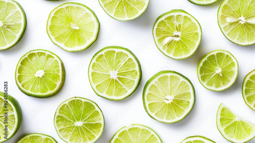 Lime slices on a white background Lime slices on a white background