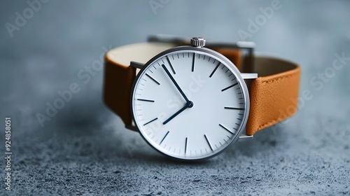 Wallpaper Mural Classic Wristwatch with Leather Strap. Torontodigital.ca