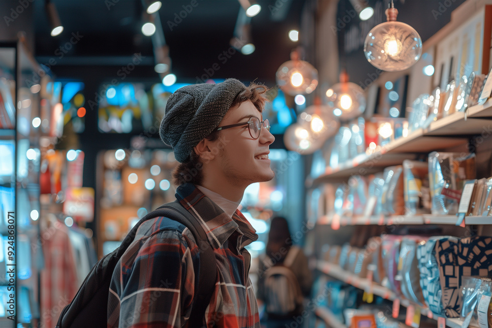 Fototapeta premium Young Customer and Salesperson in a store