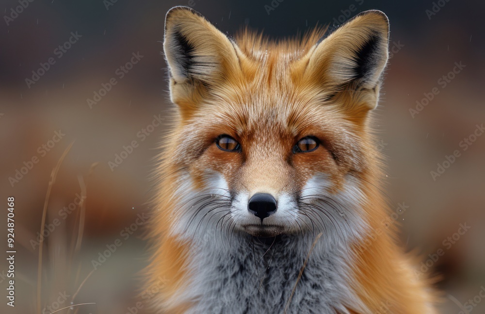 Fototapeta premium A Close-up Portrait of a Red Fox