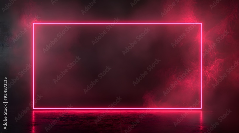 Neon Rectangle in Smoky Void Neon Rectangle in Smoky Void
