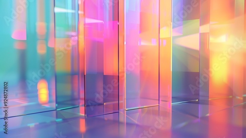 A glassmorphism-inspired background featuring frosted glass panels with subtle shadows and blurred colorful shapes in the background, creating a modern and sleek design. 8k UHD, suitable for 
