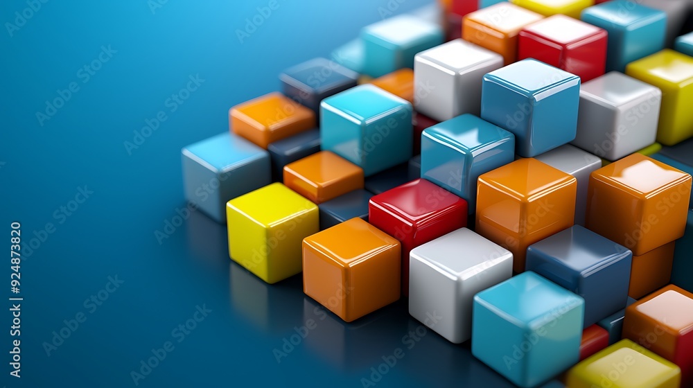 A vivid 3D illustration of SWOT analysis, with colorful blocks representing strengths, weaknesses, opportunities, and threats A vivid 3D illustration of SWOT analysis, with colorful blocks representing strengths, weaknesses, opportunities, and threats