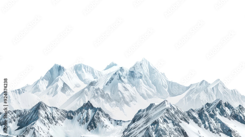 Obraz premium Snowy Mountain Peaks