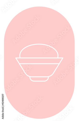 Button representing beauty and aesthetics services, makeup, skincare, haircare, and wellness. Beauty salons highlights