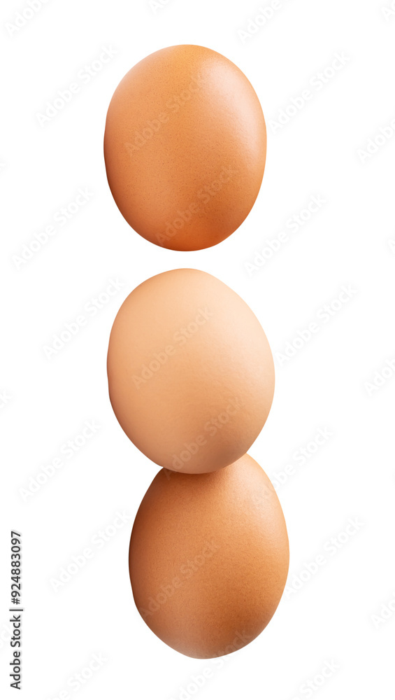 Fresh brown chicken eggs in stack isolated in png file format Fresh brown chicken eggs in stack isolated in png file format