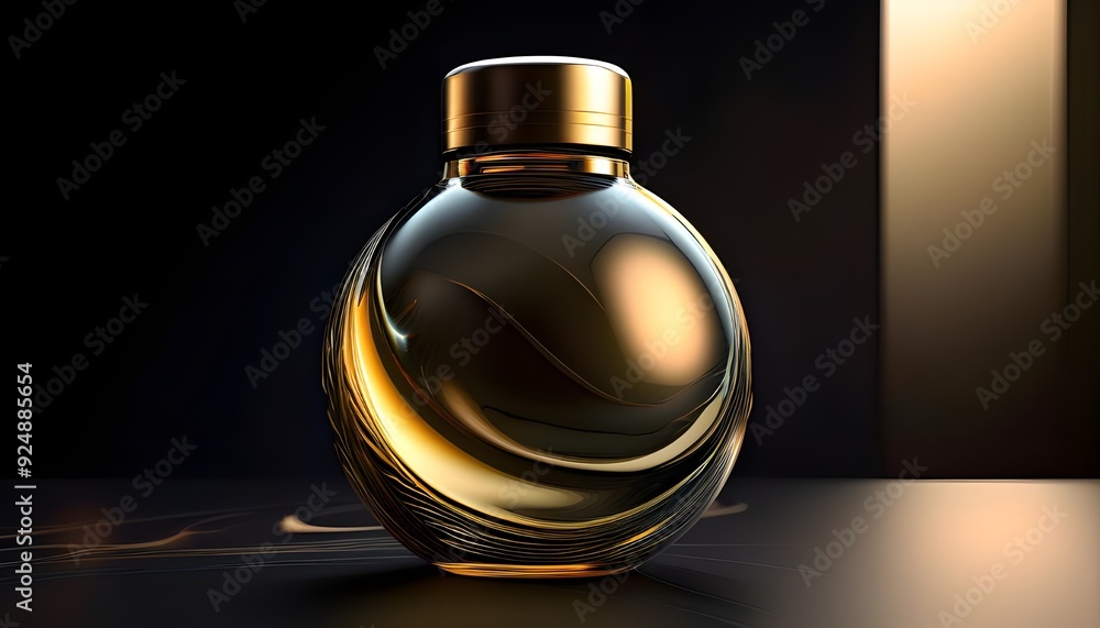 Modern Round Bottle: Create a modern, round bottle with smooth curves and a metal screw cap. Modern Round Bottle: Create a modern, round bottle with smooth curves and a metal screw cap.