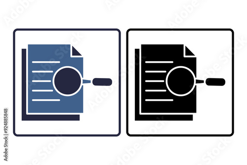 Audit icon. icon related to accounting. suitable for web site, app, user interfaces, printable etc. solid icon style. simple vector design editable