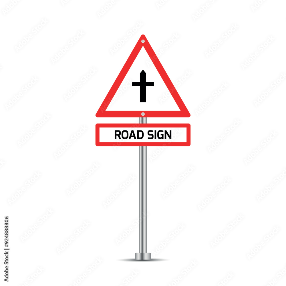 International road sign on white background. International road sign on white background.